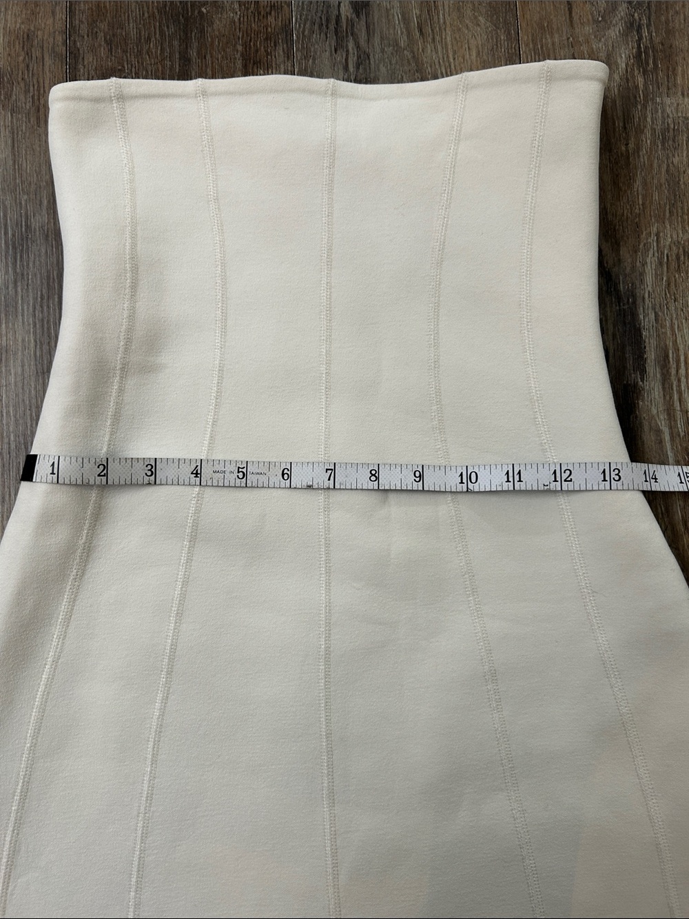Zara Strapless Cream Fit-and-Flare Dress - Picture 6 of 8